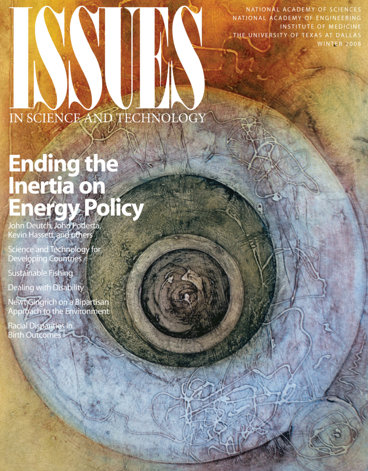 A magazine cover depicts nested circles on a tableau