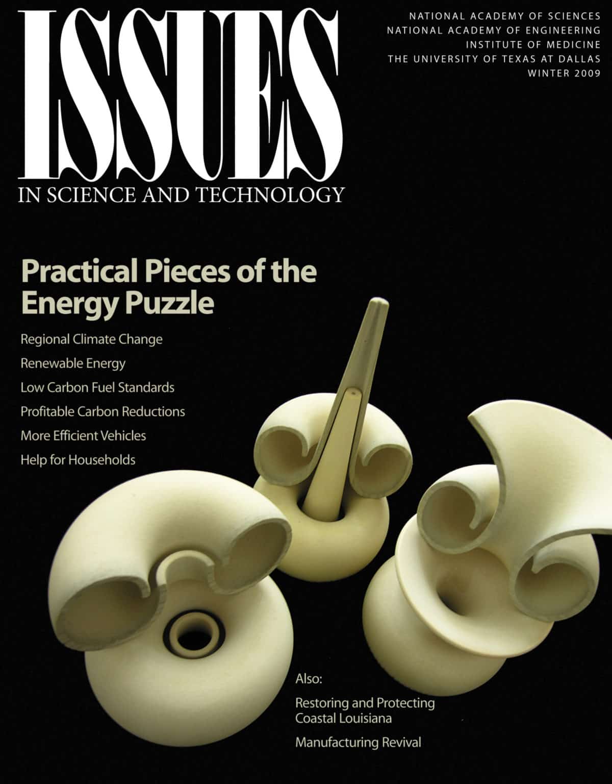 Issues Winter 2009 practical pieces of the energy puzzle cover