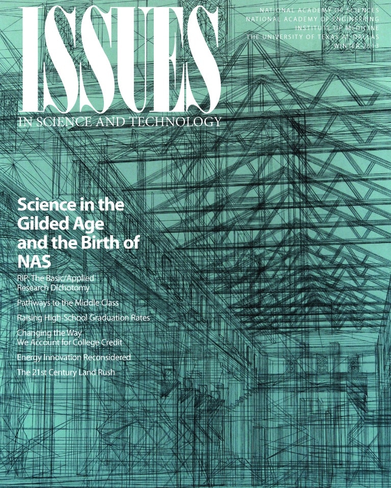 Issues Winter 2013 Science in the gilded ages cover