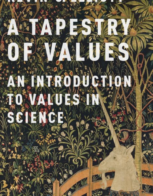 A floral drawing of plants, flowers and the head of a unicorn