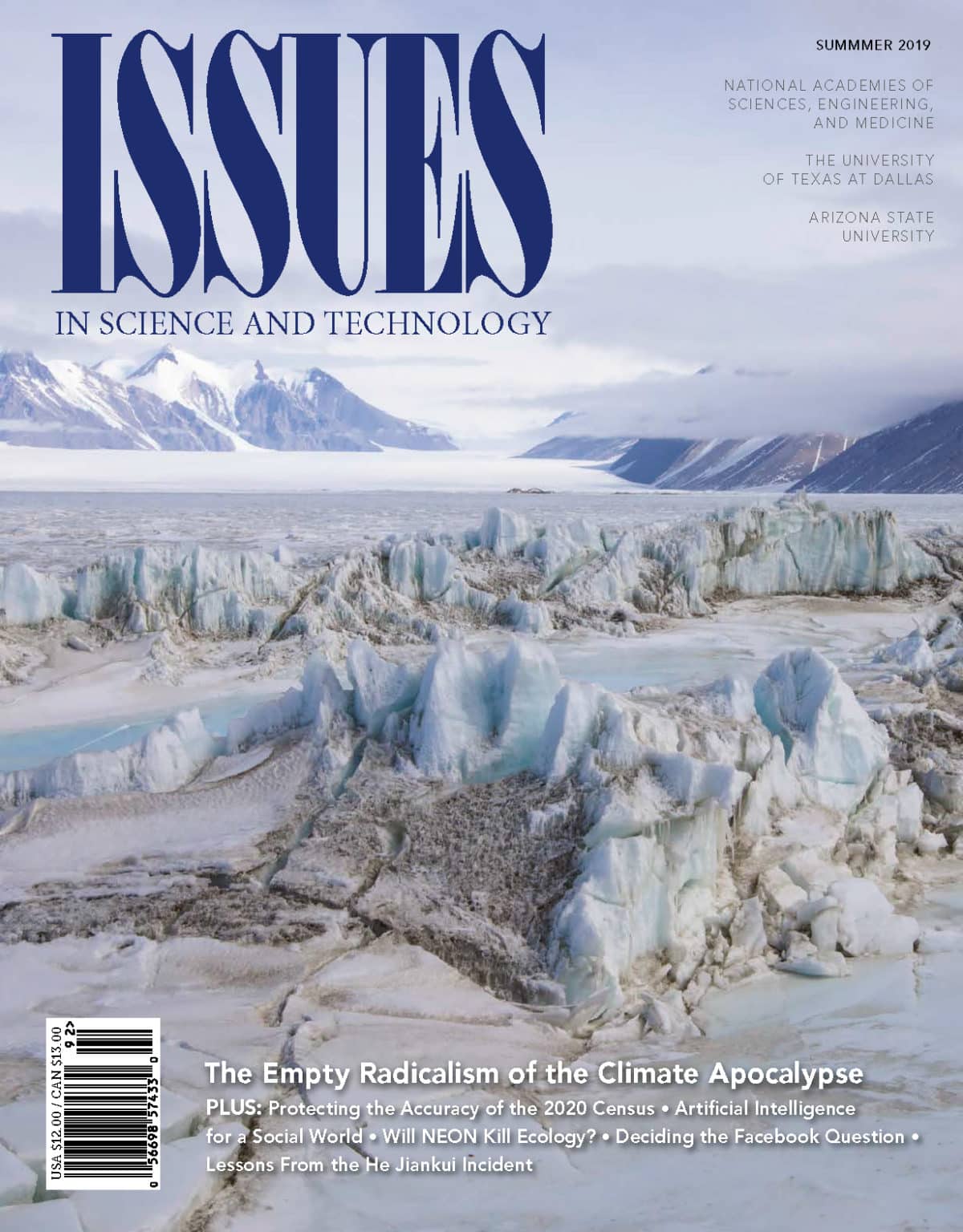 Cover of the Summer 2019 ISSUES IN SCIECE AND TECHNOLOGY