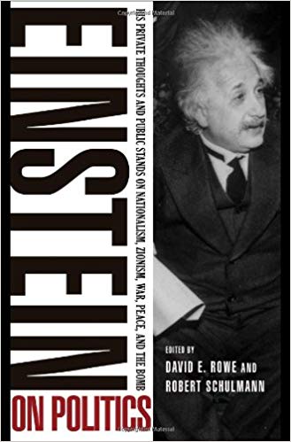 Einstein On Politics Book Cover with a photo of Albert Einstein