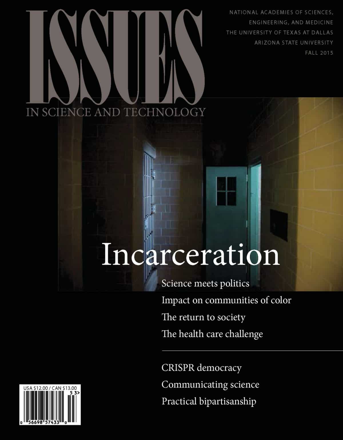 Magazine cover with an open prison door