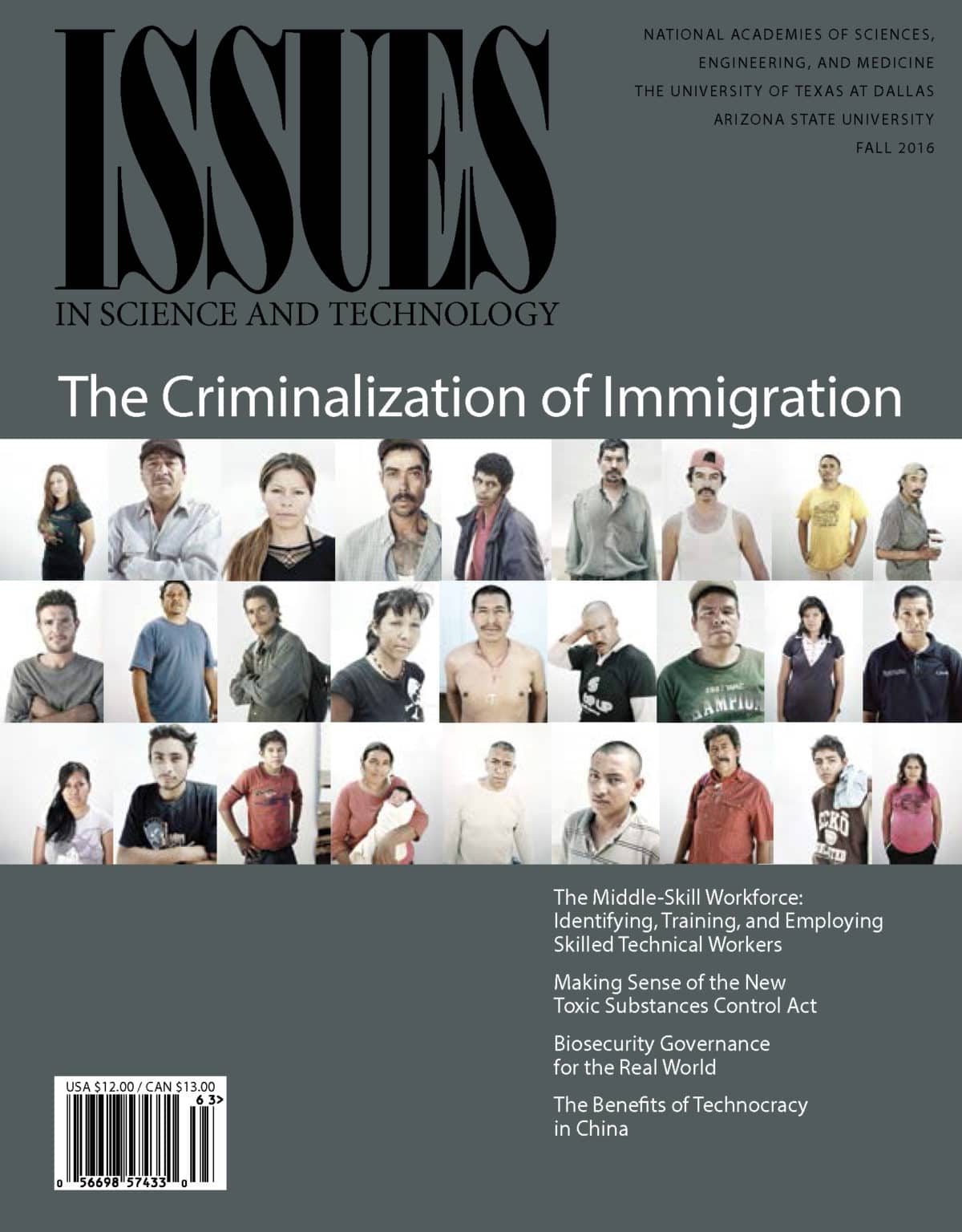 Issues Fall 2016 the criminalization of immigration cover