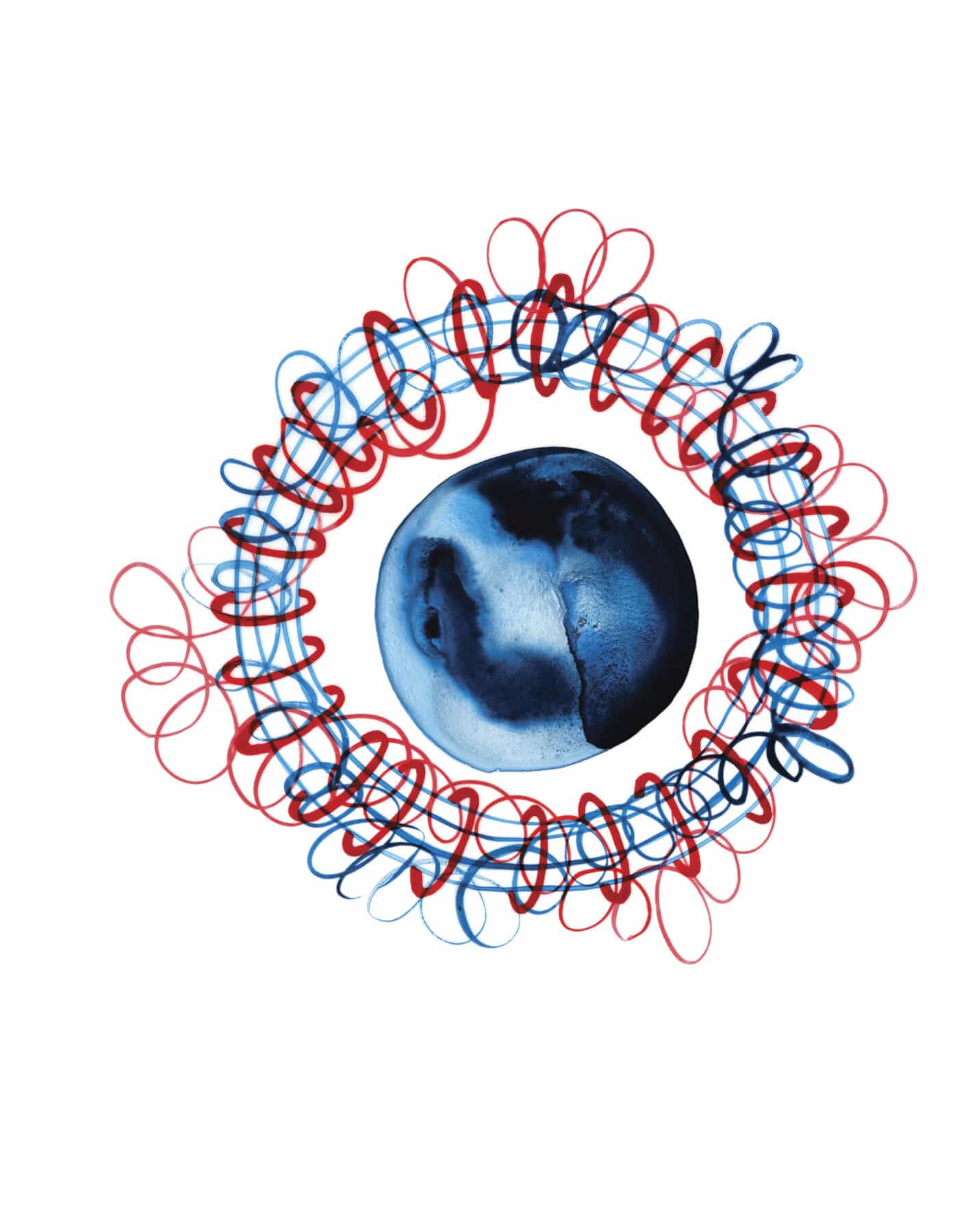 Lia Halloran, WS320, 2021, ink on Dura-Lar, 11 x 14 inches.