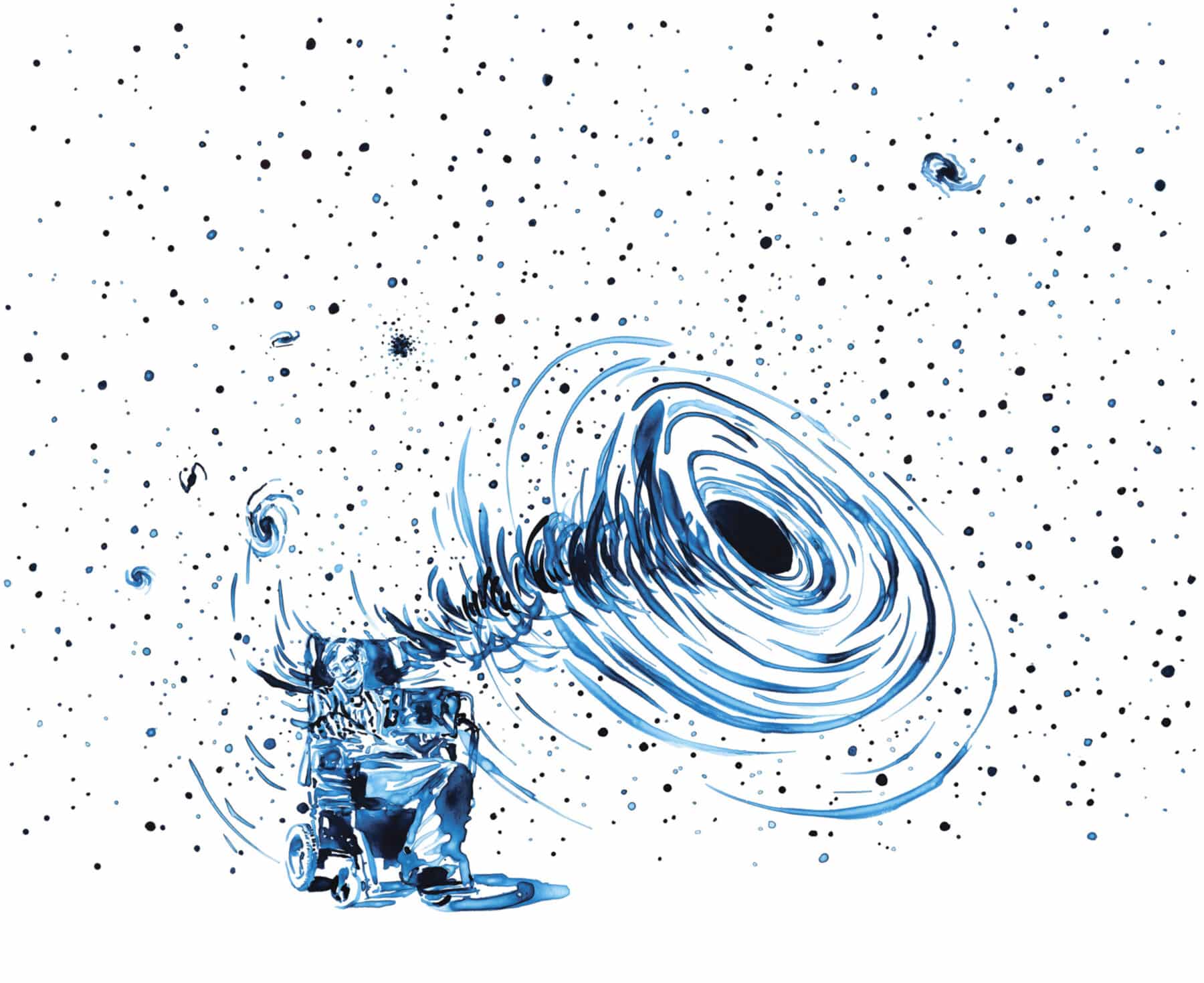 Lia Halloran, WS397, 2022, ink on Dura-Lar, 14 x 17 inches.