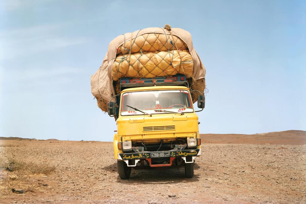Truck in the desert of Morocco
