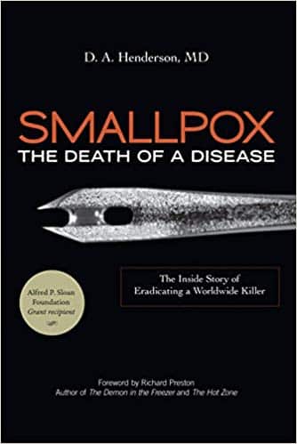 Smallpox book cover by D.A. Henderson