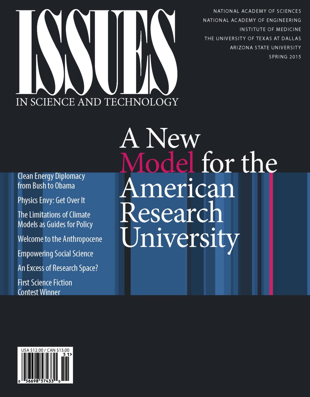 Issues Spring 2015 a new model for the American Research University cover