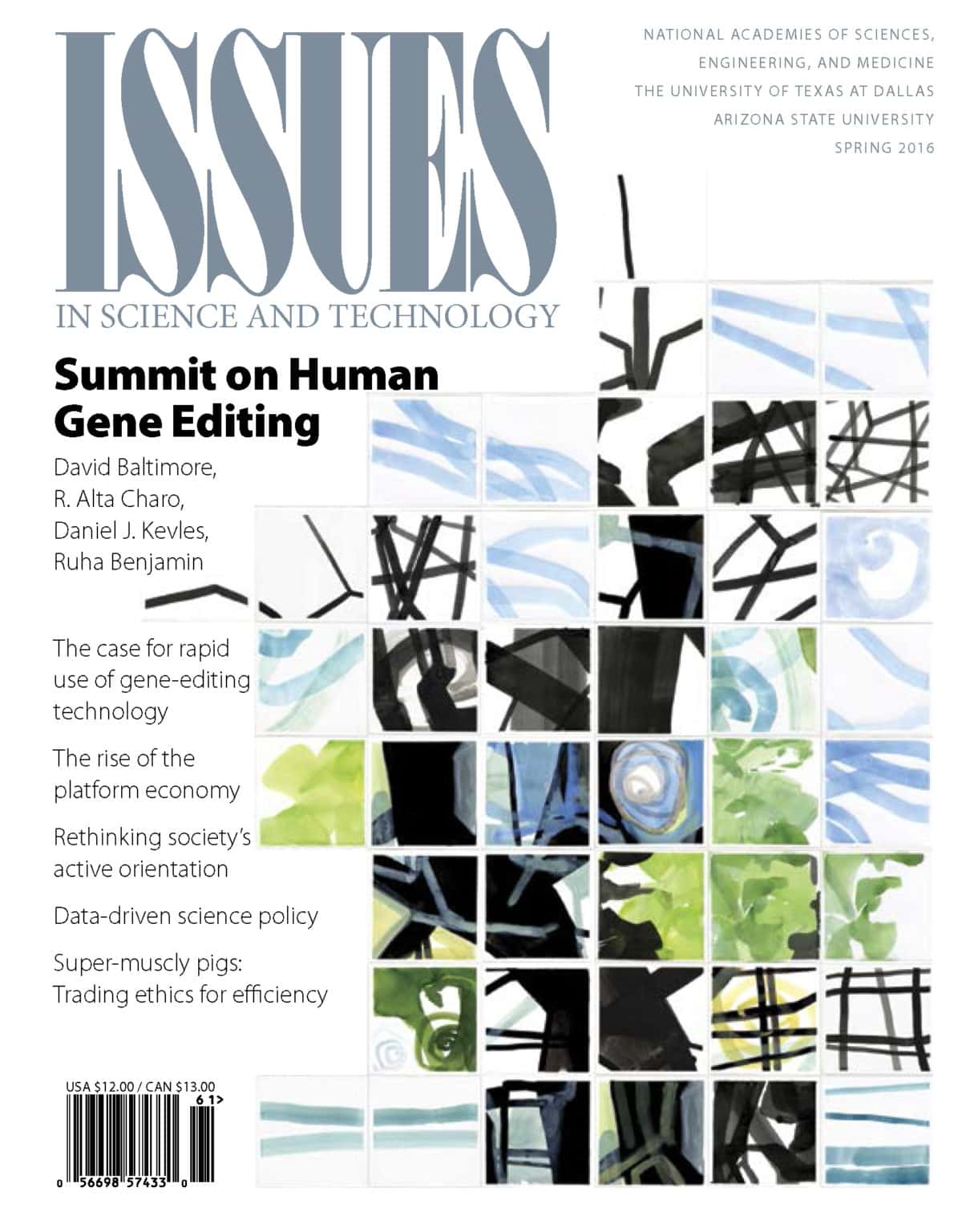 Issues Spring 2016 Summit on Human Gene edition cover